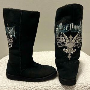 Harley-Davidson suede boots with sherpa lining women’s size 6.